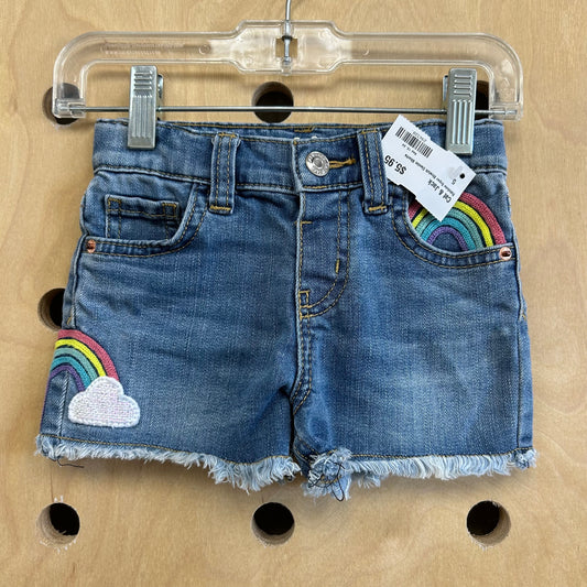 Rainbow Super Stretch Denim Shorts