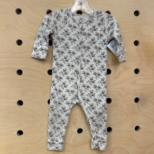 Beige Floral Pajamas