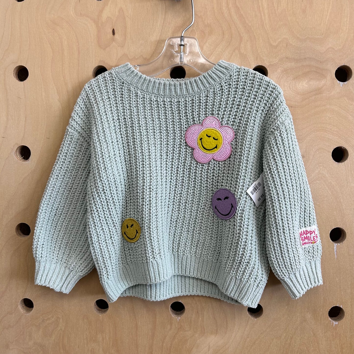 Green Emoji Patch Sweater