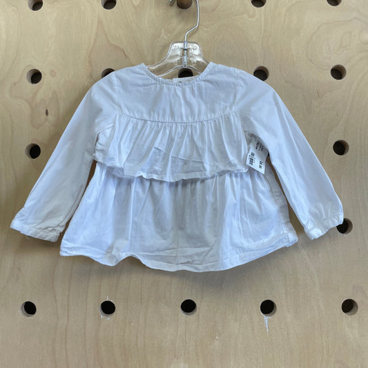 White Ruffle Top
