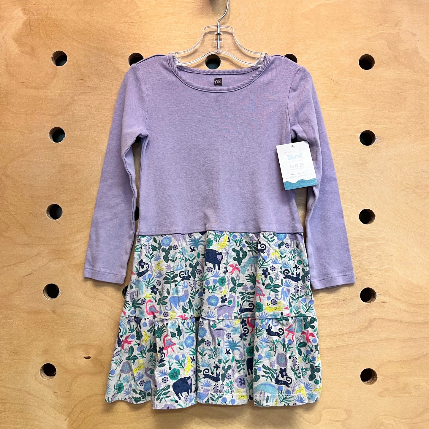 Lavender & Forest Floral Dress