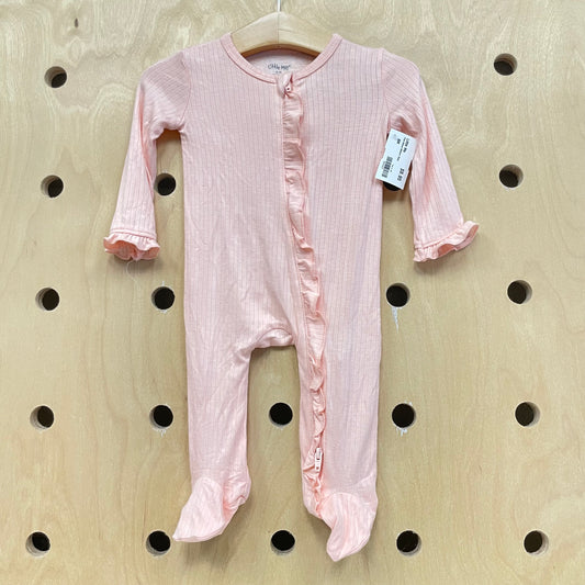 Pink Ribbed Bamboo Zippy