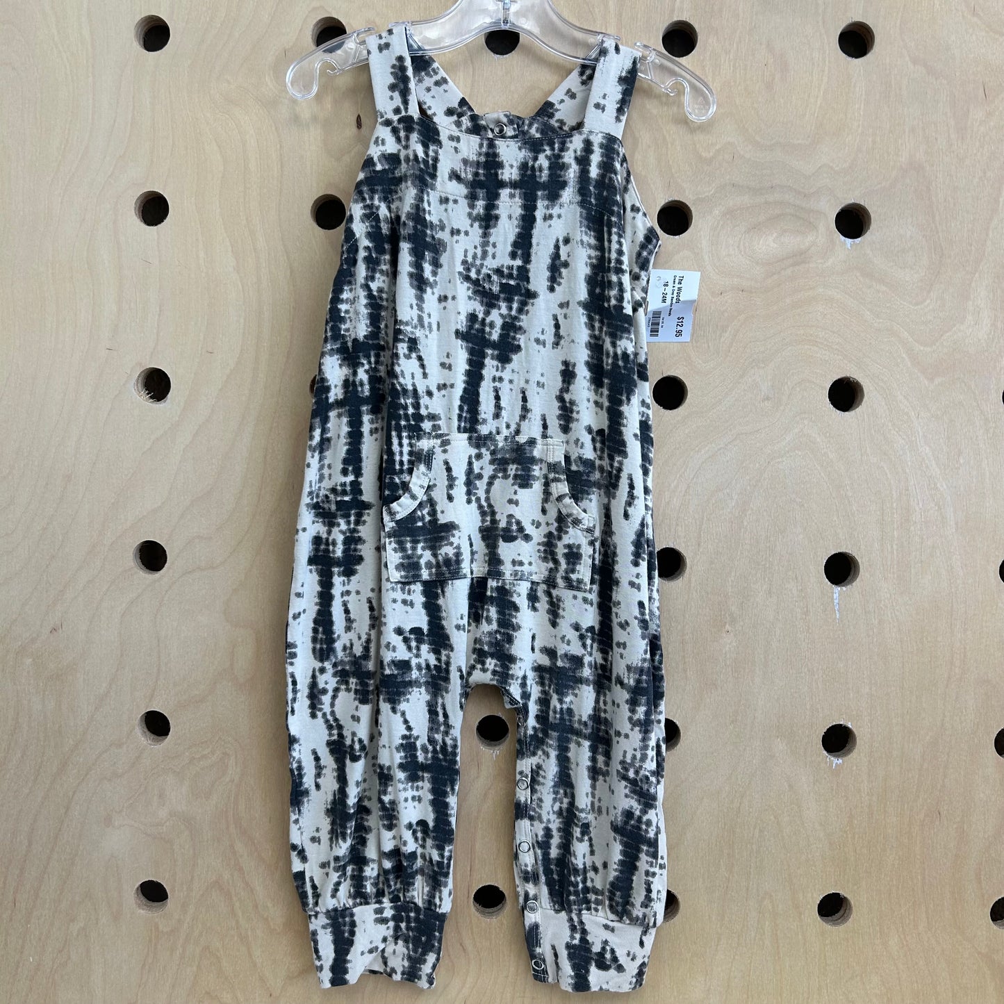 Cream & Grey Bamboo Overalls