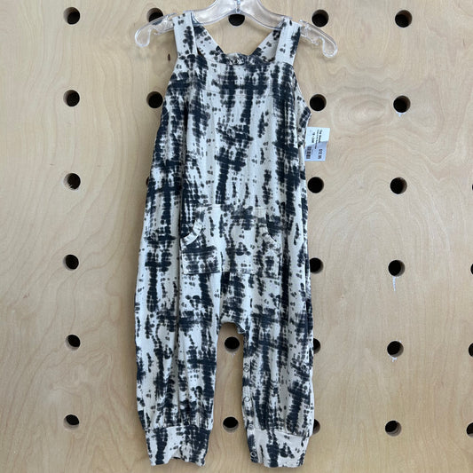 Cream & Grey Bamboo Overalls