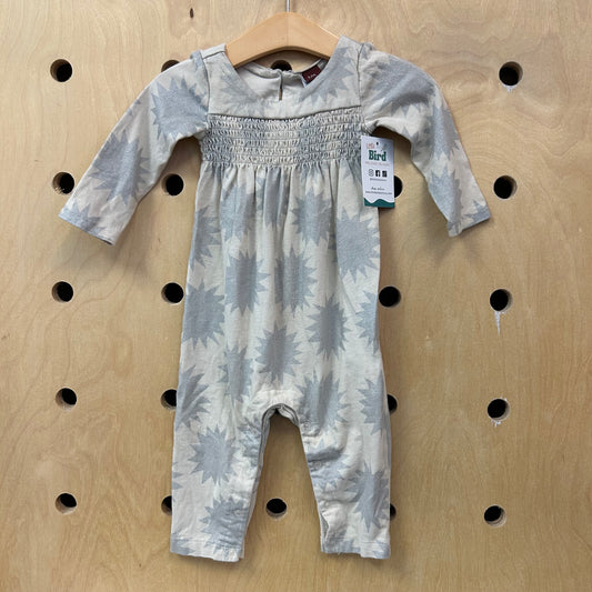 Beige + Silver Starburst Romper