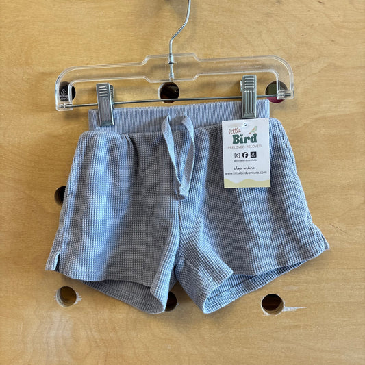 Grey Waffle Knit Shorts