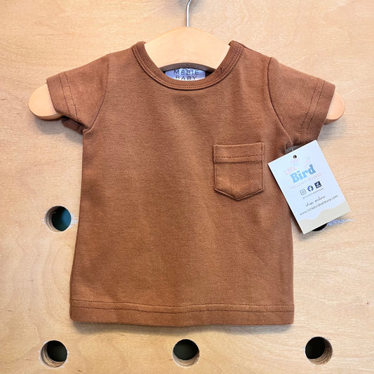 Brown Cotton Pocket Tee