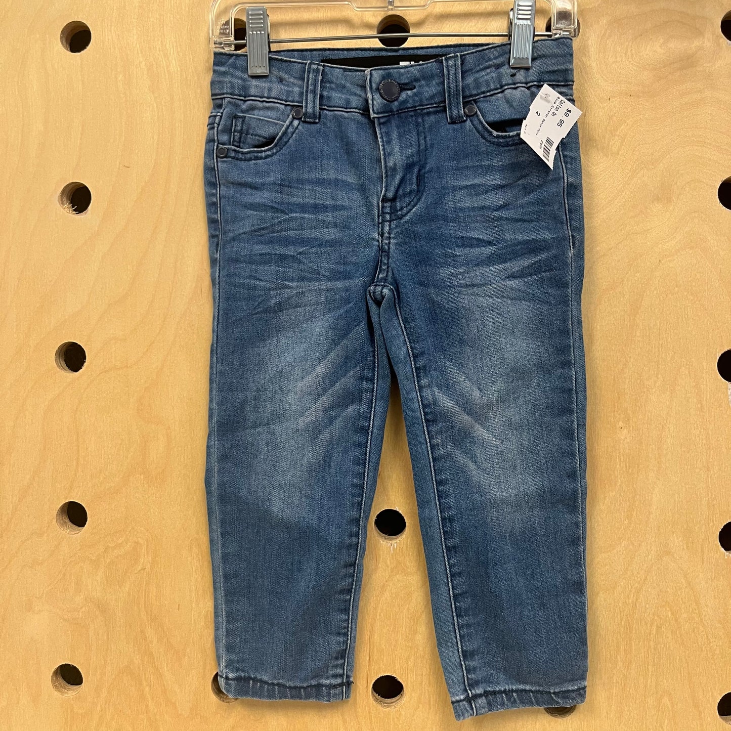 Blue Stretch Denim Pants