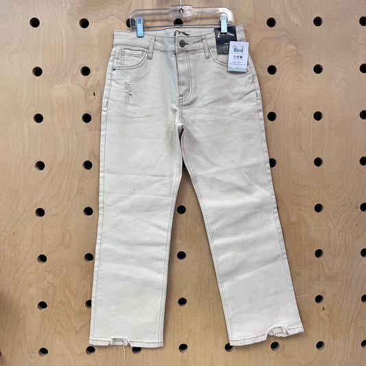 Cream Hi Rise Baggy Denim NEW