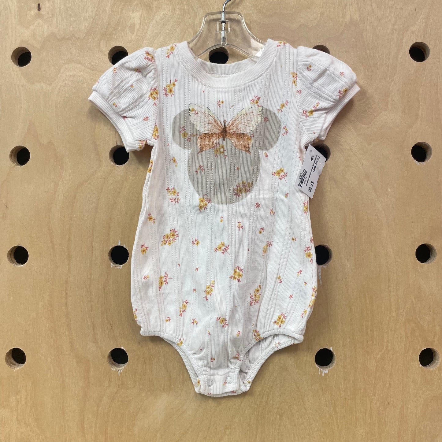 Cream Butterfly Minnie Pointelle Bodysuit