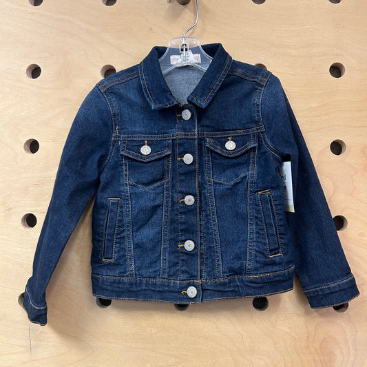 Dark Wash Snap Denim Jacket
