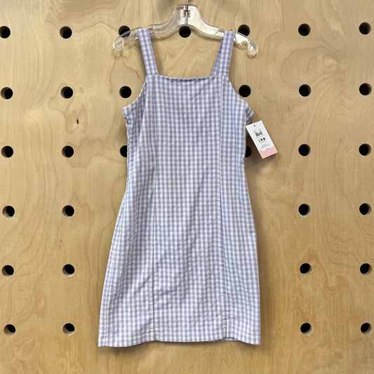 White/Lavender Fitted Picnic Dress