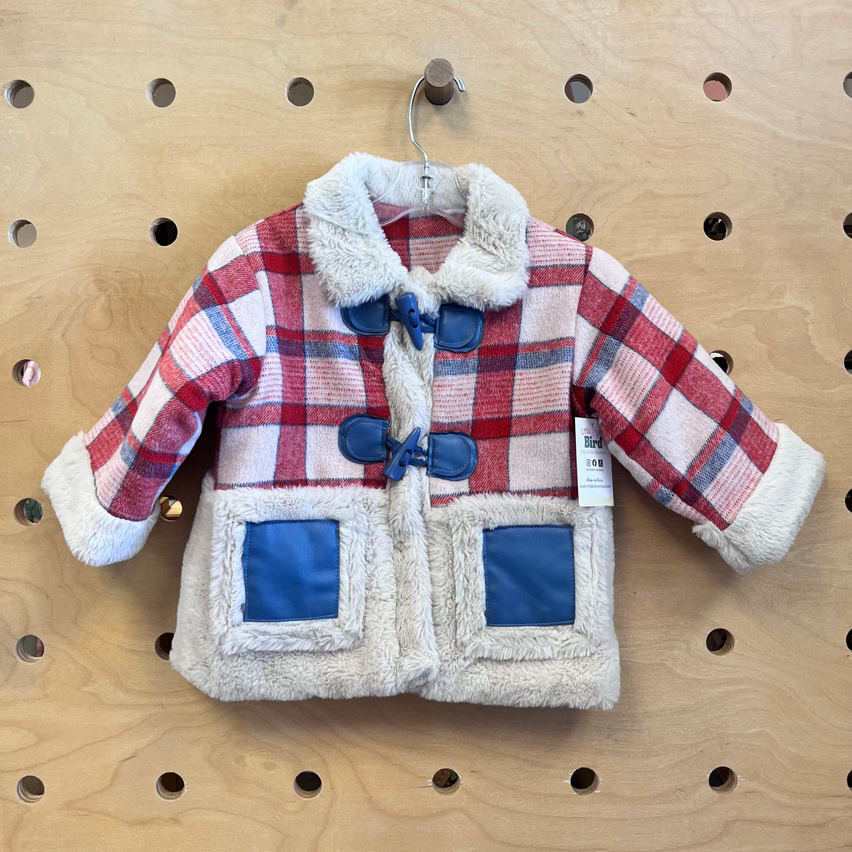Red/Blue Plaid Lined Jacket