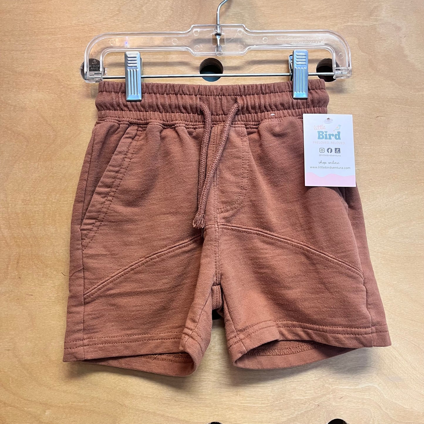 Brown Drawstring Shorts