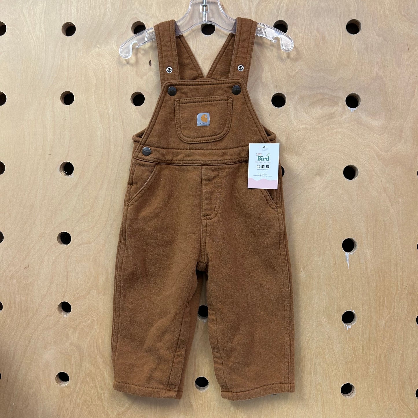Brown Fleece Overalls