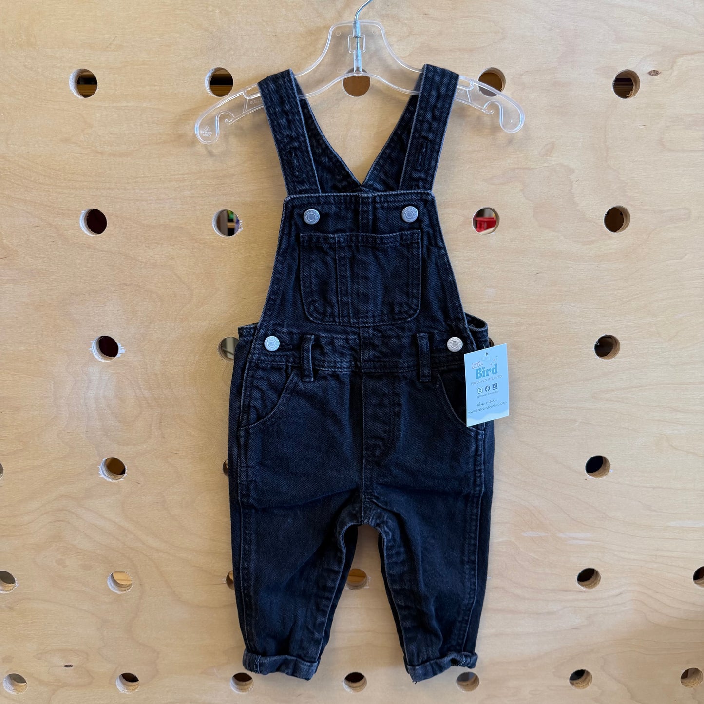 Black Denim Overalls