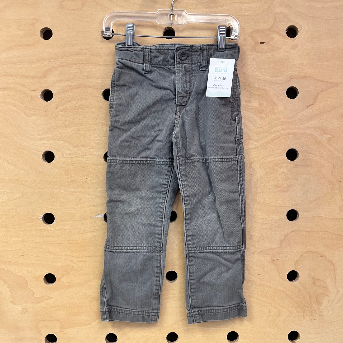Grey Herringbone Pants