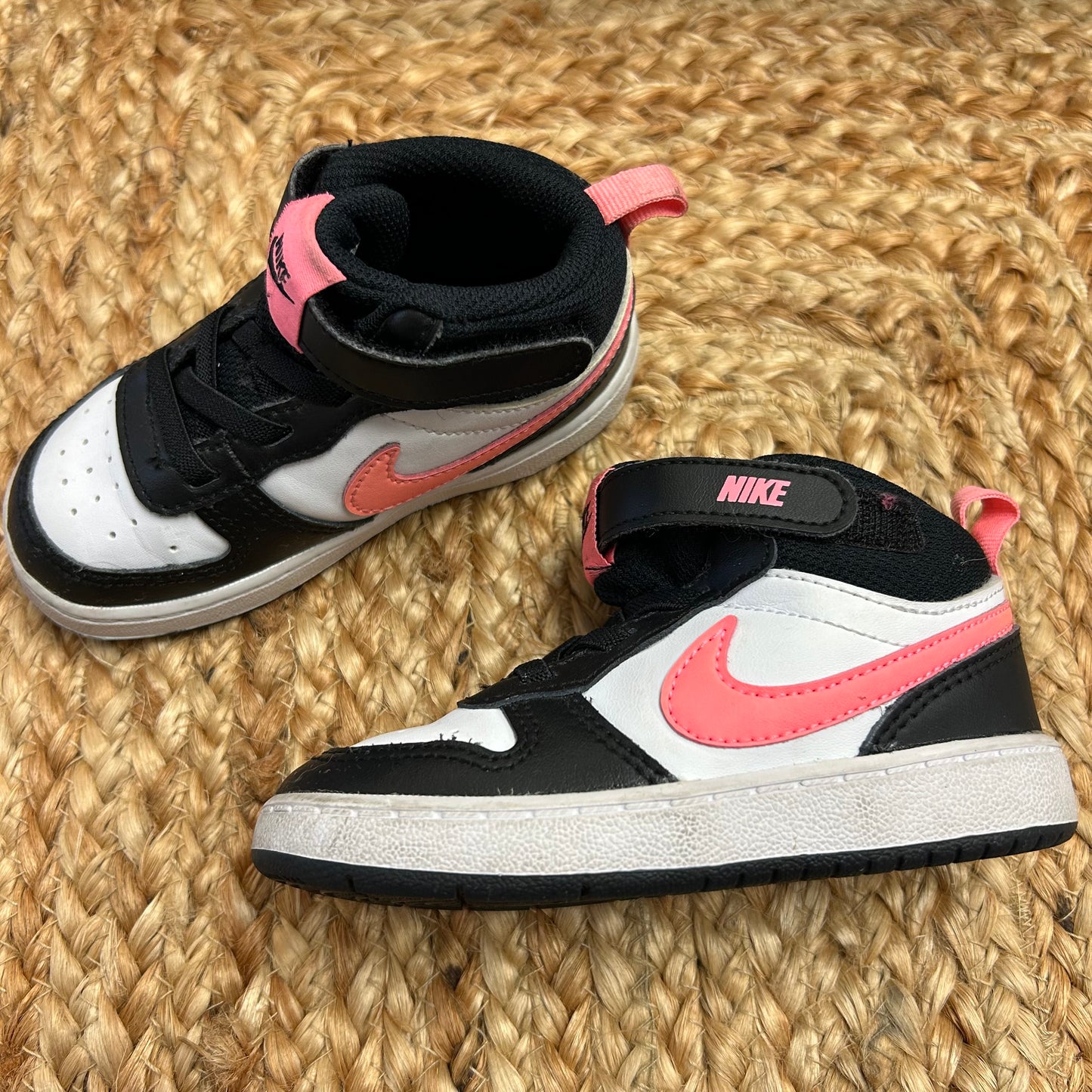 Pink & Black Borough Mid 2 Sneakers