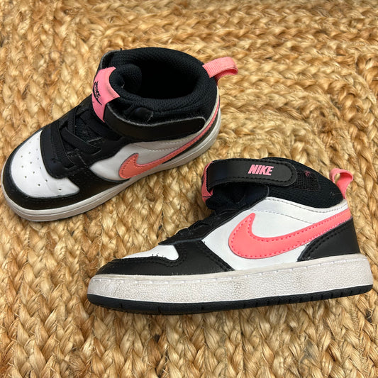 Pink & Black Borough Mid 2 Sneakers