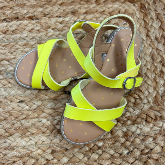 Neon Yellow Strappy Sandals
