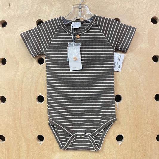 Grey Striped Organic Bodysuit NEW!