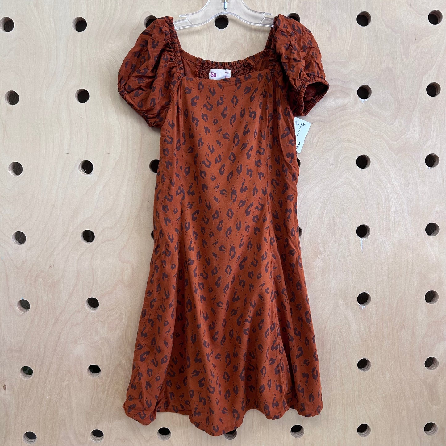 Rust Animal Print Dress
