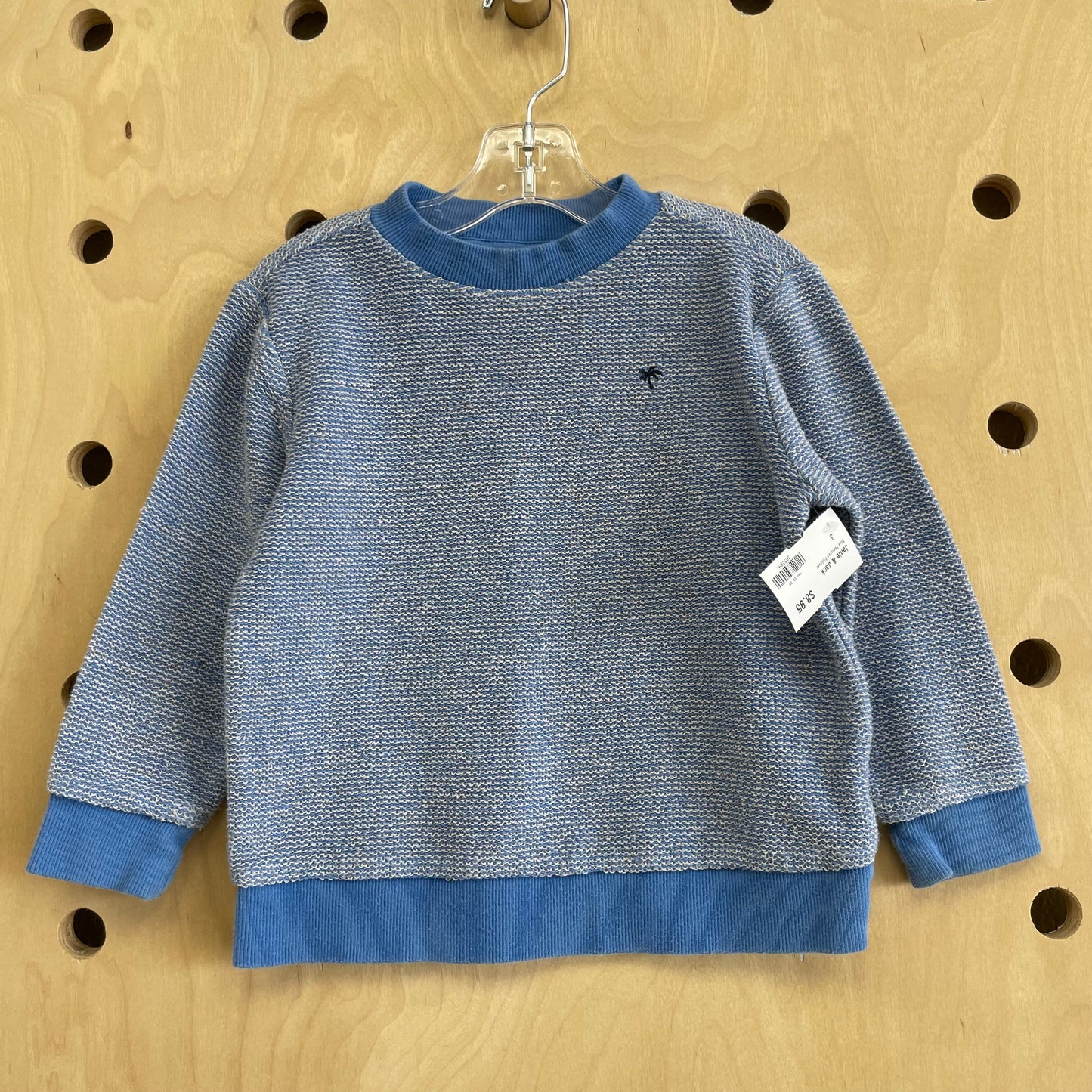 Blue Textured Pullover