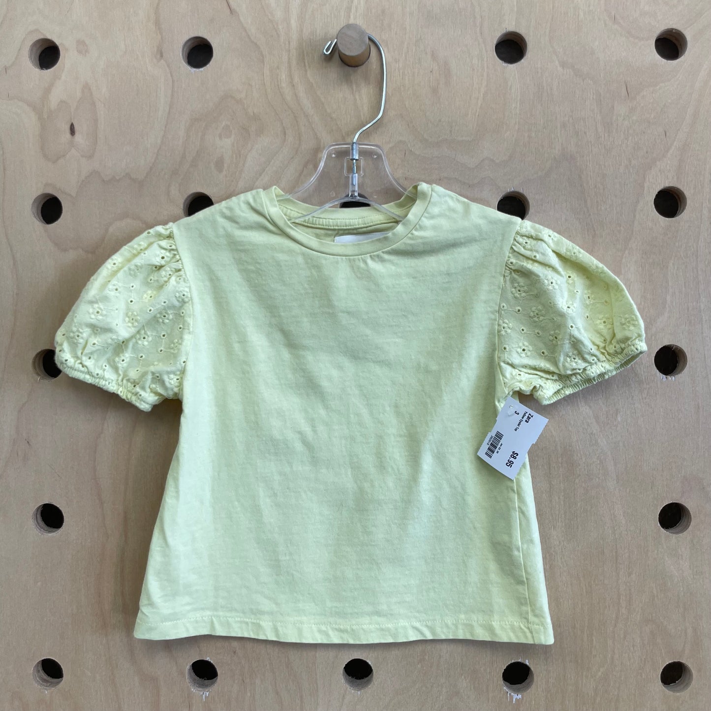 Yellow Eyelet Top