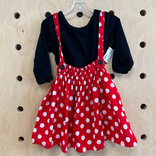 Black+Red Polka Dot 2pc Outfit