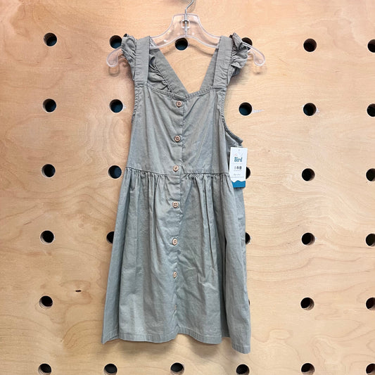 Green Cotton Button Dress