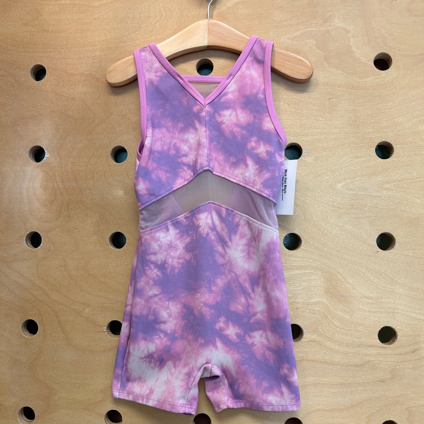 Tie Dye Mesh Open-Back Unitard