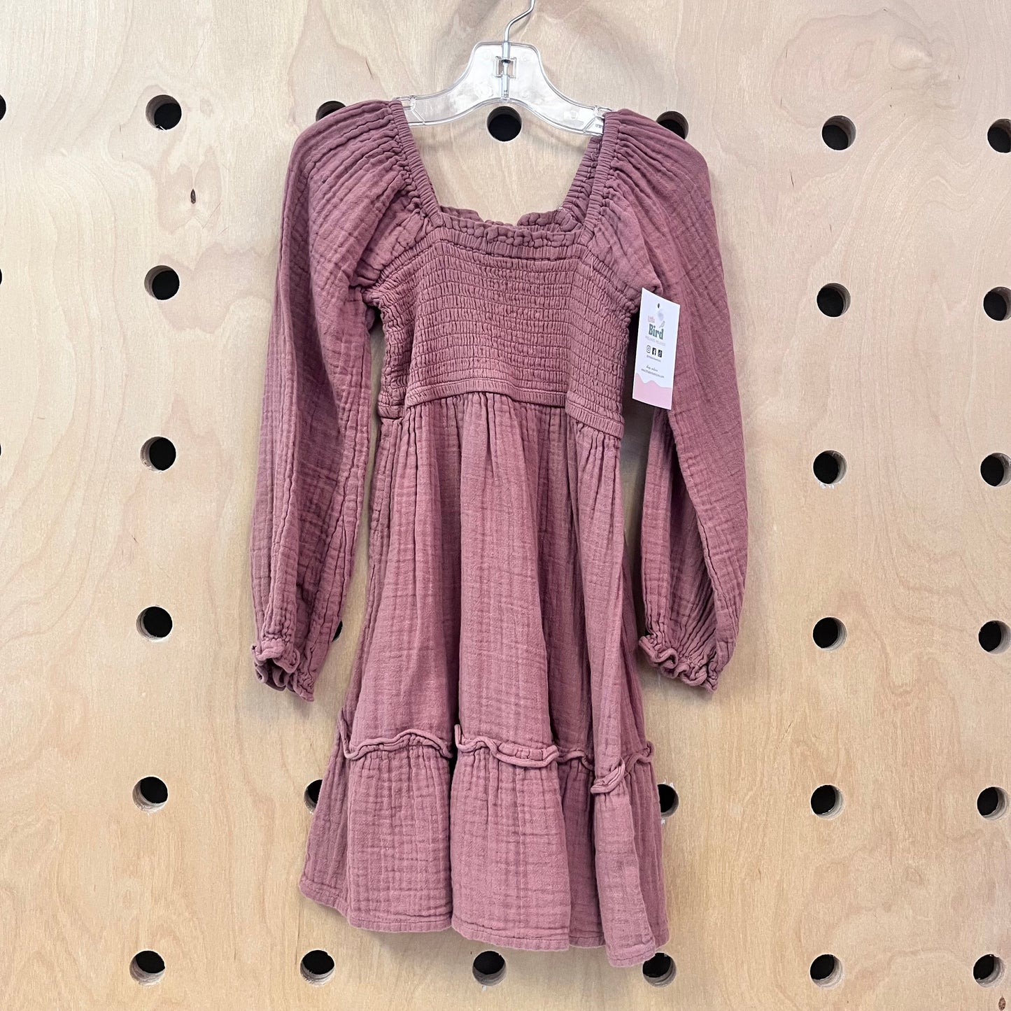 Clay Smocked Gauze Dress