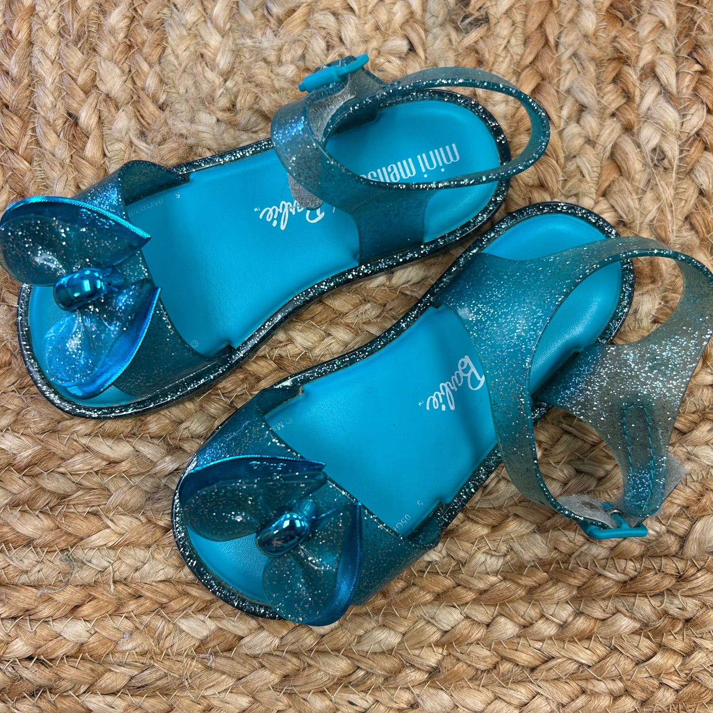Blue Glitter Barbie Jelly Sandals