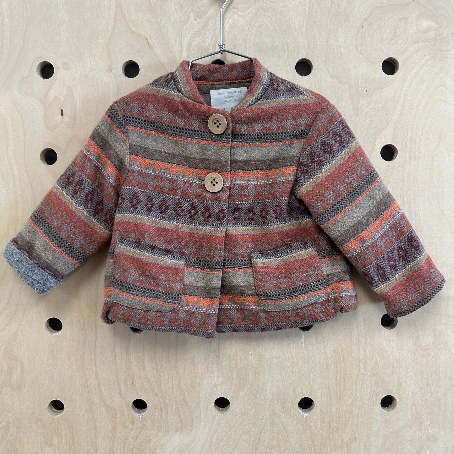 Brown & Orange Puffy Jacket