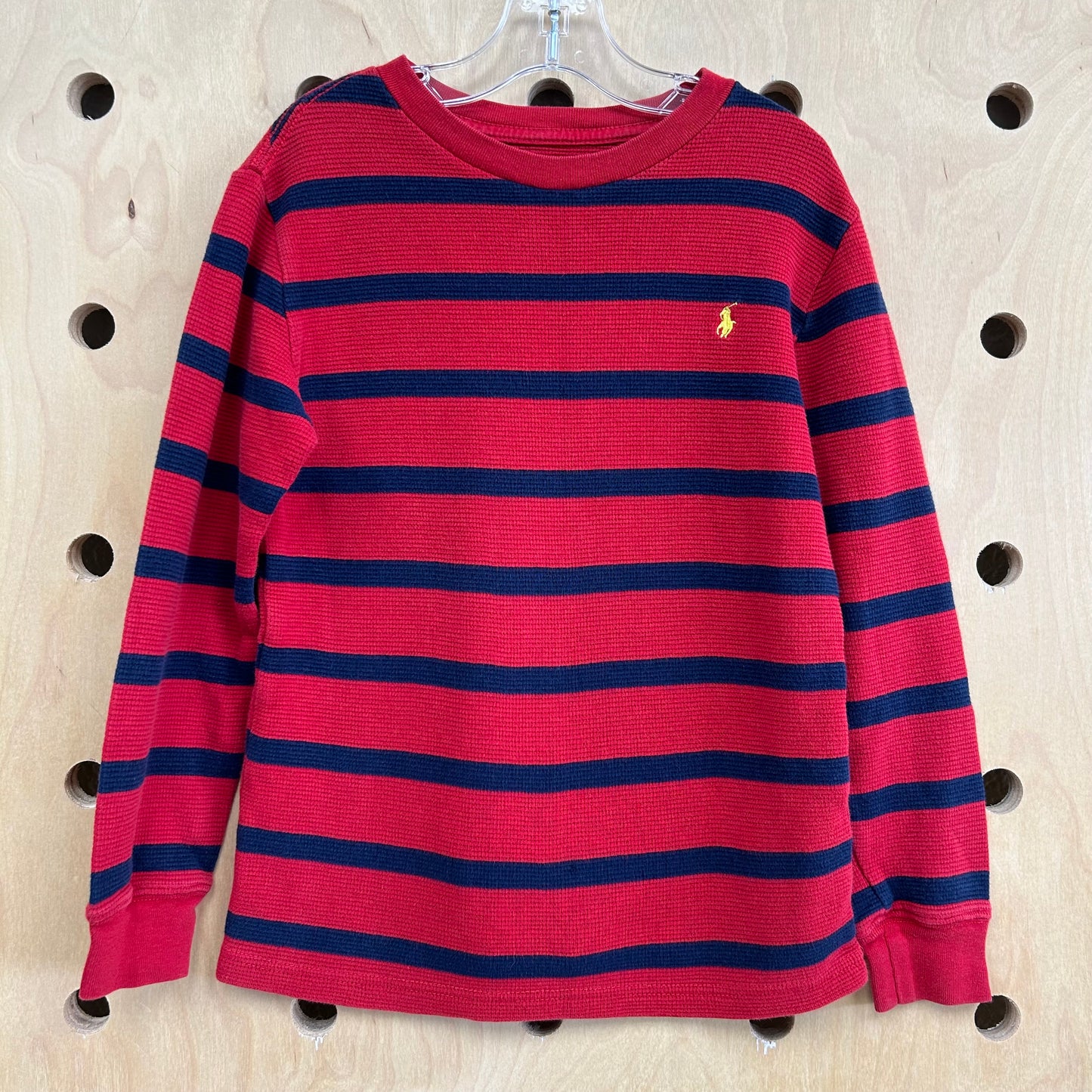 Red + Navy Thermal LS Tee