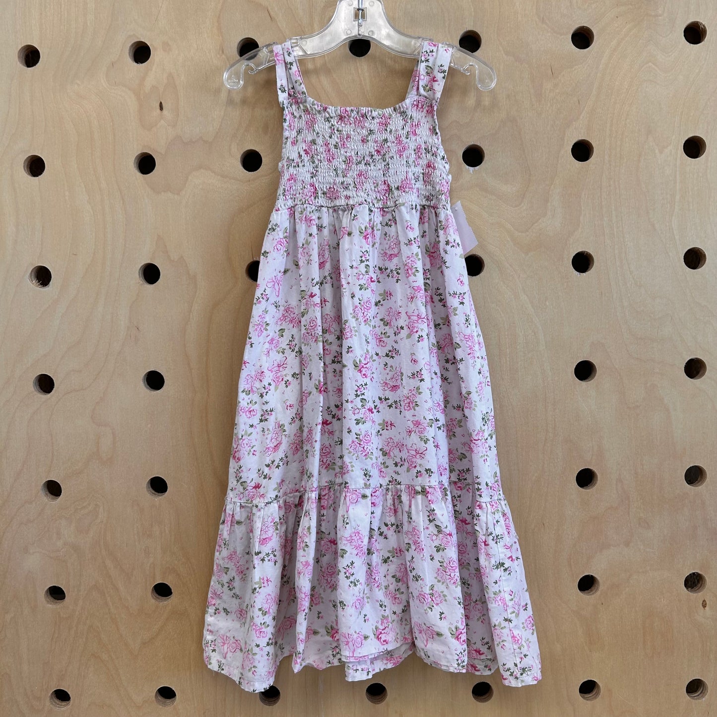 White + Pink Floral Dress