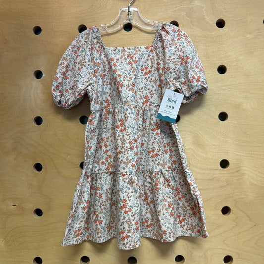 Organic Peach Floral Dress