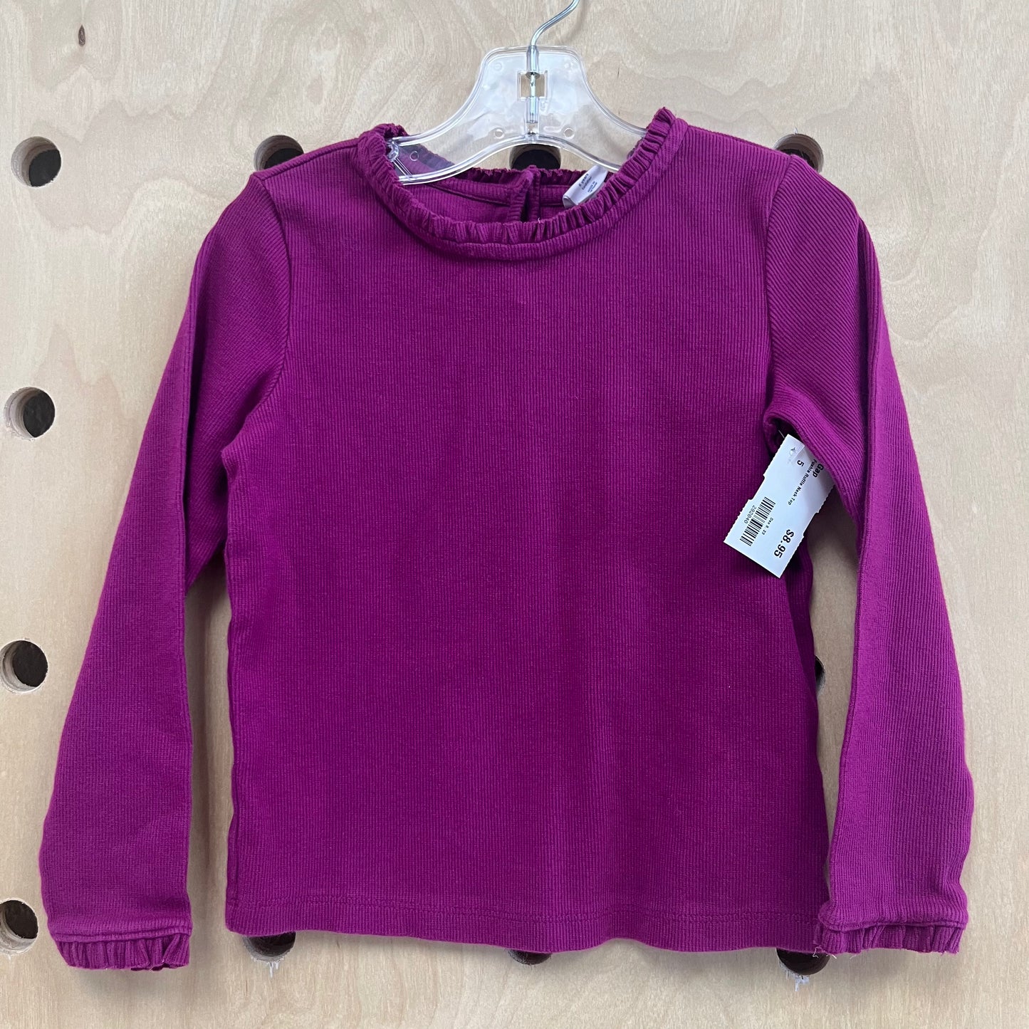 Fushia Ruffle Neck Top