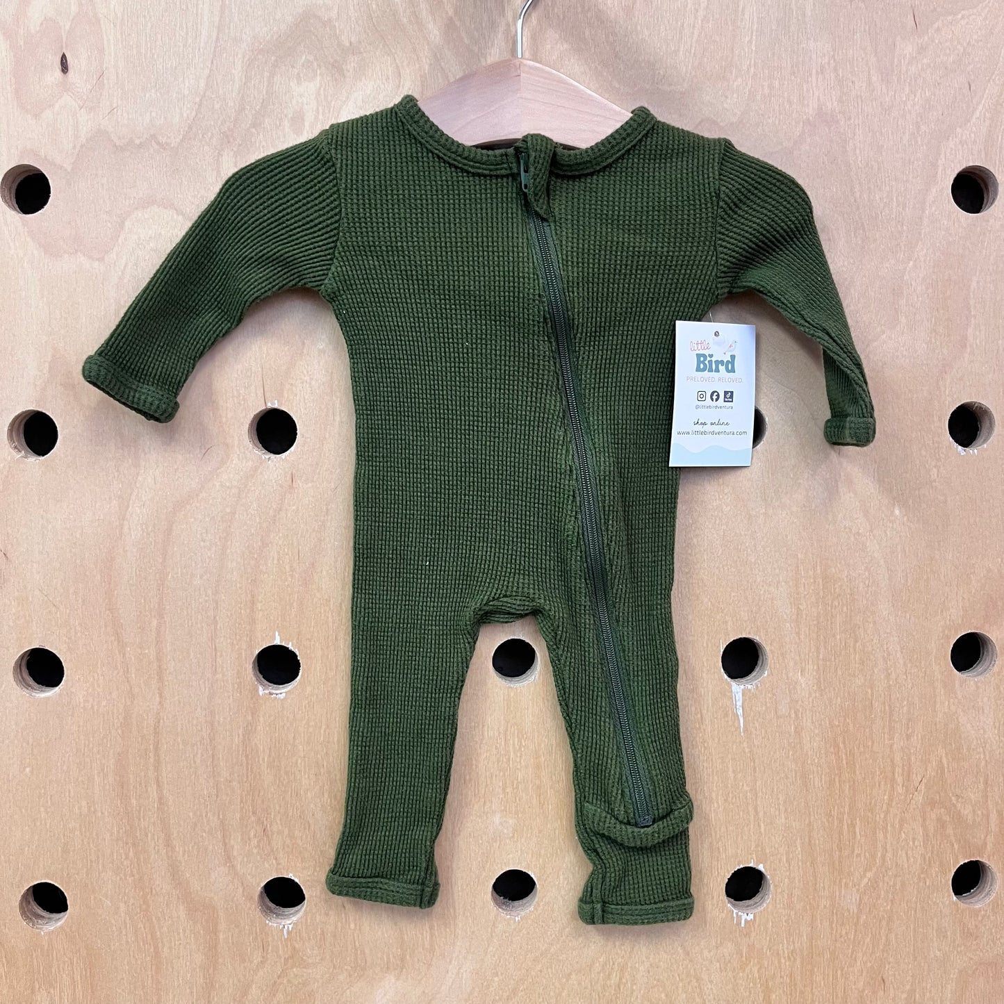 Organic Green Waffle Zippy