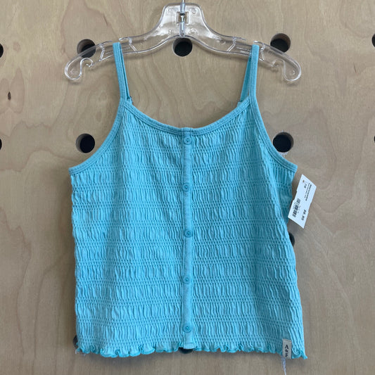 Aqua Smocked Tank