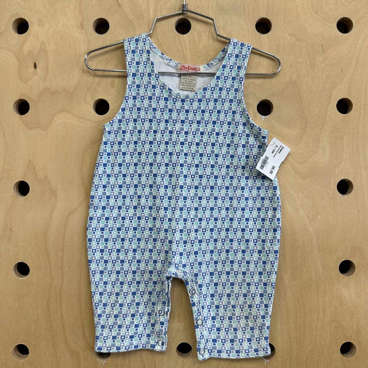 Blue Squares Romper
