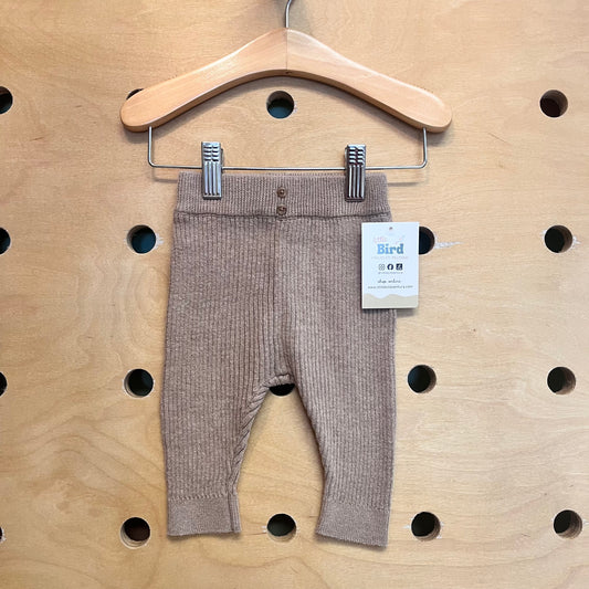 Organic Ribbed Brown Soft Pants
