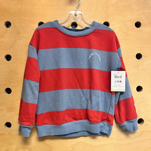 Red/Blue Striped 'Love To Play' LS