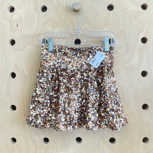 Metallic Sequin Skirt