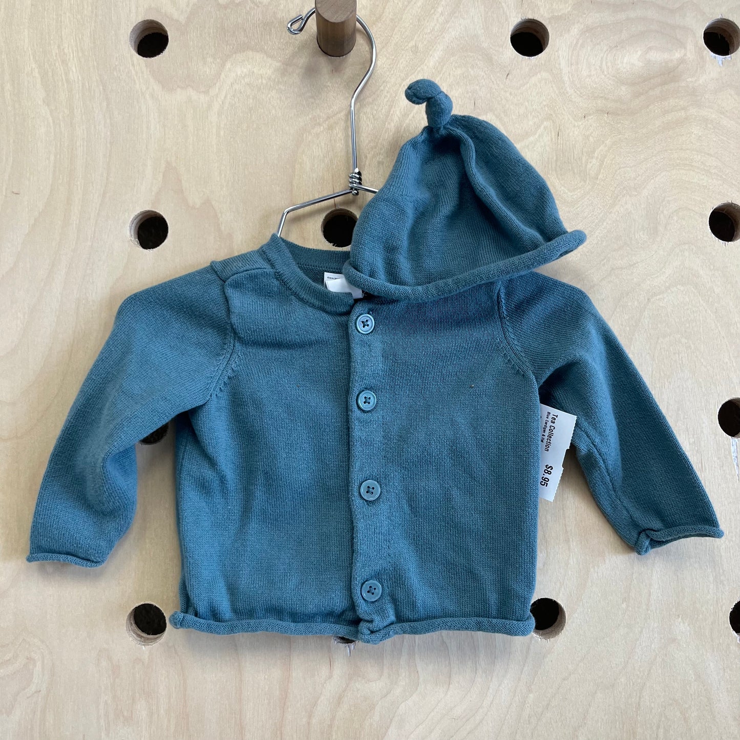 Blue Cardigan & Hat