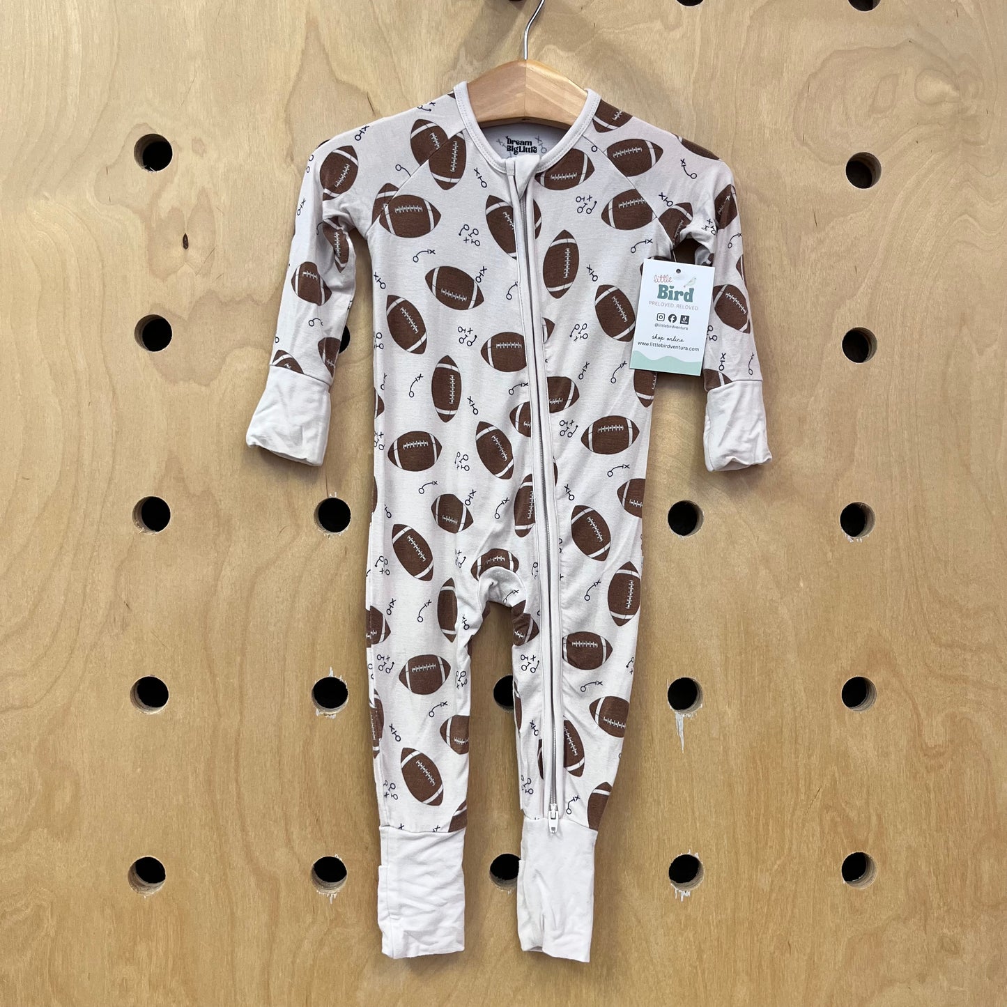 Football Bamboo Zippy Pajamas
