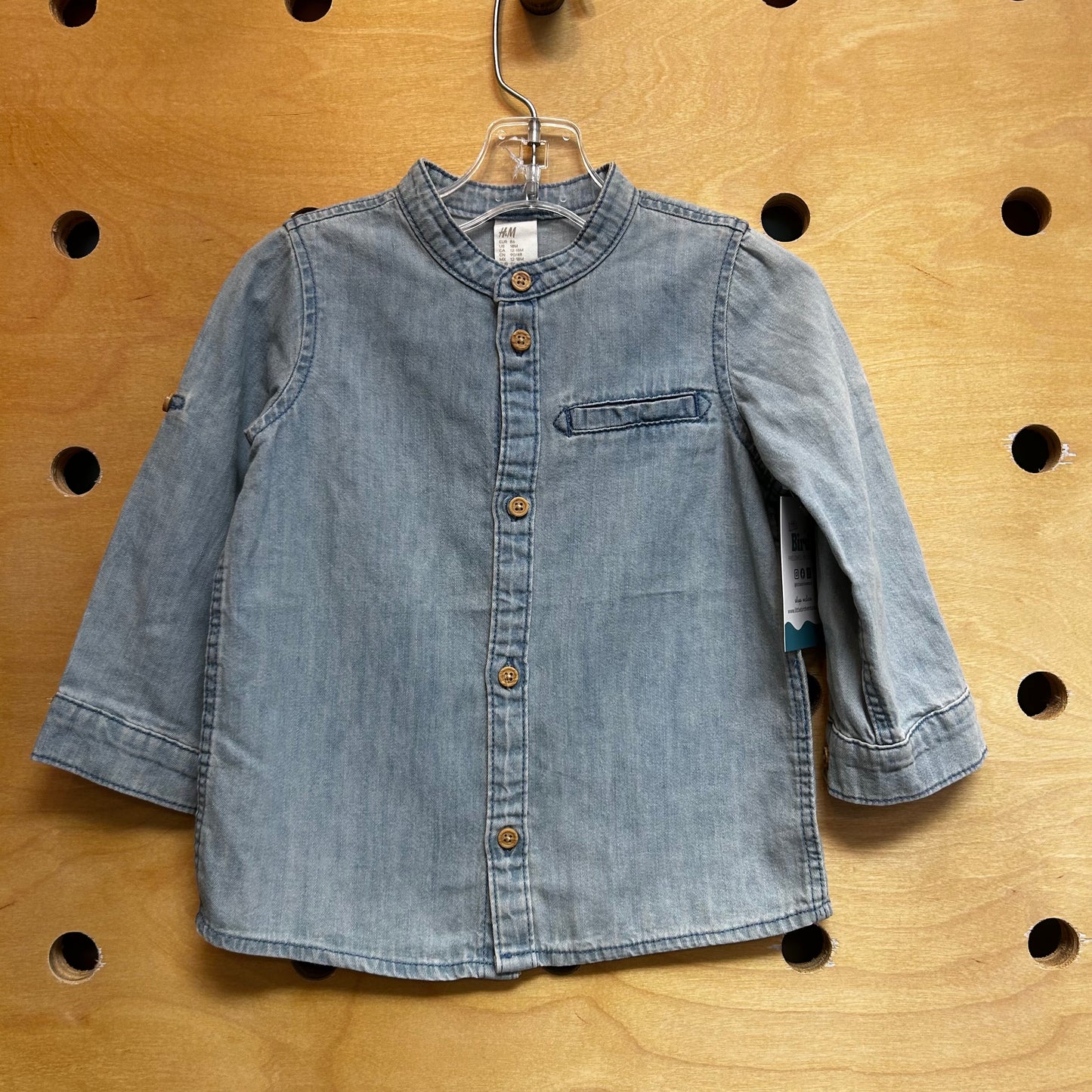 Soft Denim LS Button Up