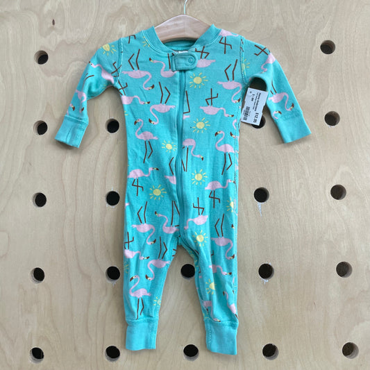 Teal Flamingo Organic Zippy