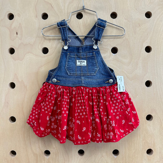 Denin & Red Paisley Jumper