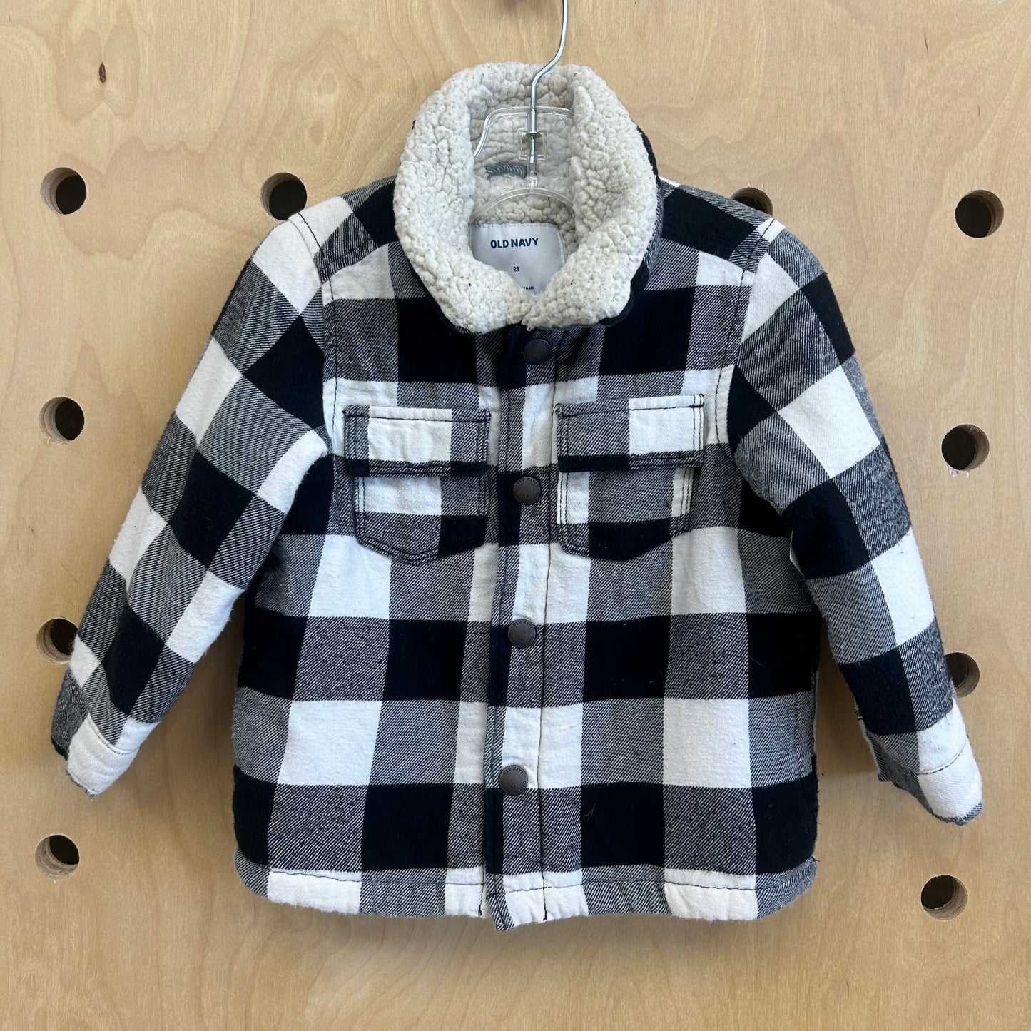 Fleece Lined B+W Plaid Jacket